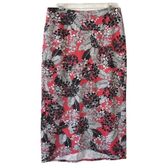 J. Jill Floral Skirt in Pink and Black - Picture 1 of 5